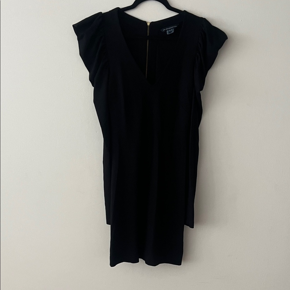 French Connection Black V-Neck Dress
